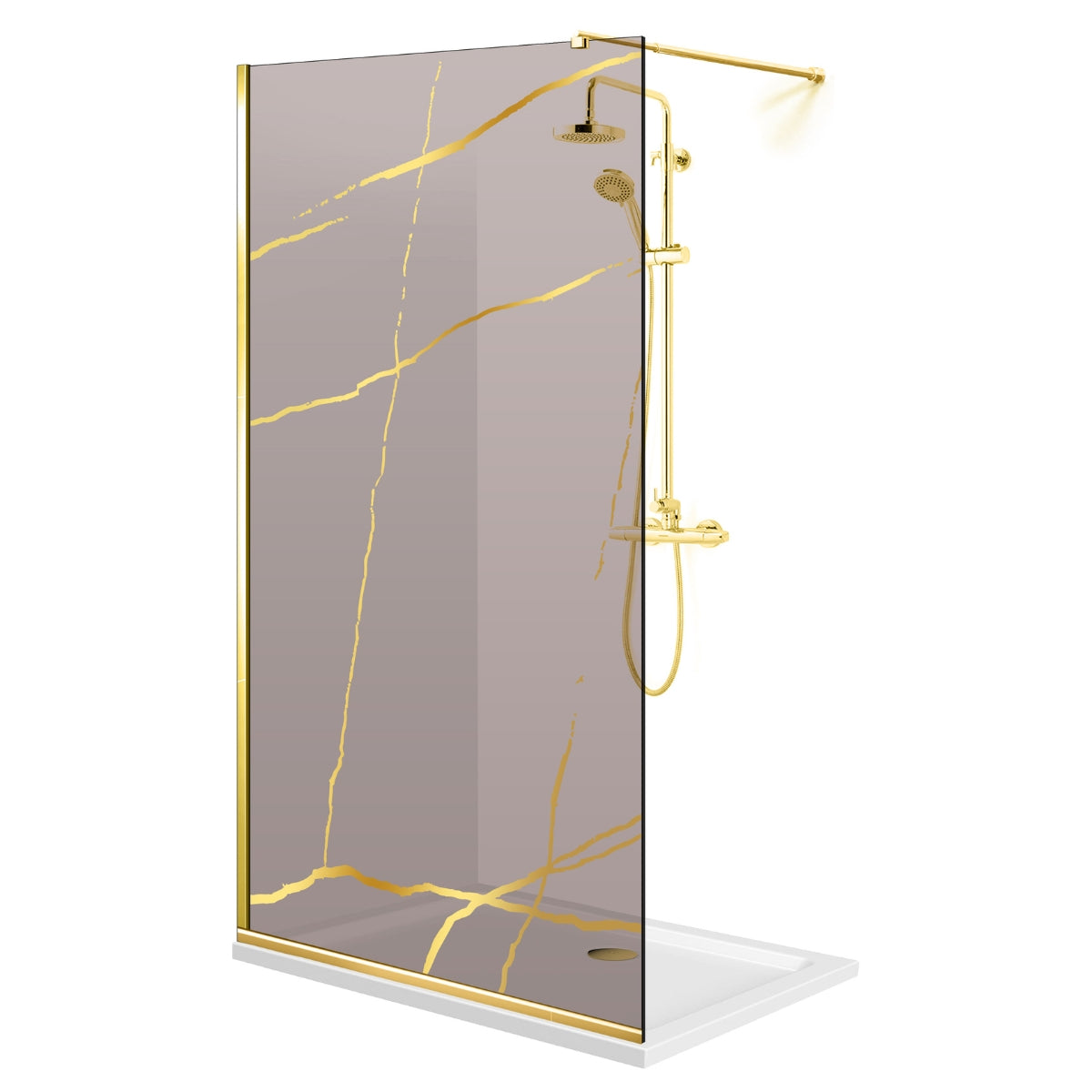 Paravan dus Walk-in, Perete dus Auriu, #Bronz #Bronz
