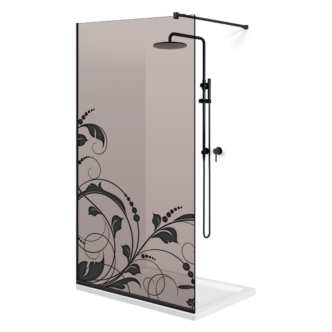 Paravan dus Walk-in, Perete dus Negru, #Bronz #Bronz