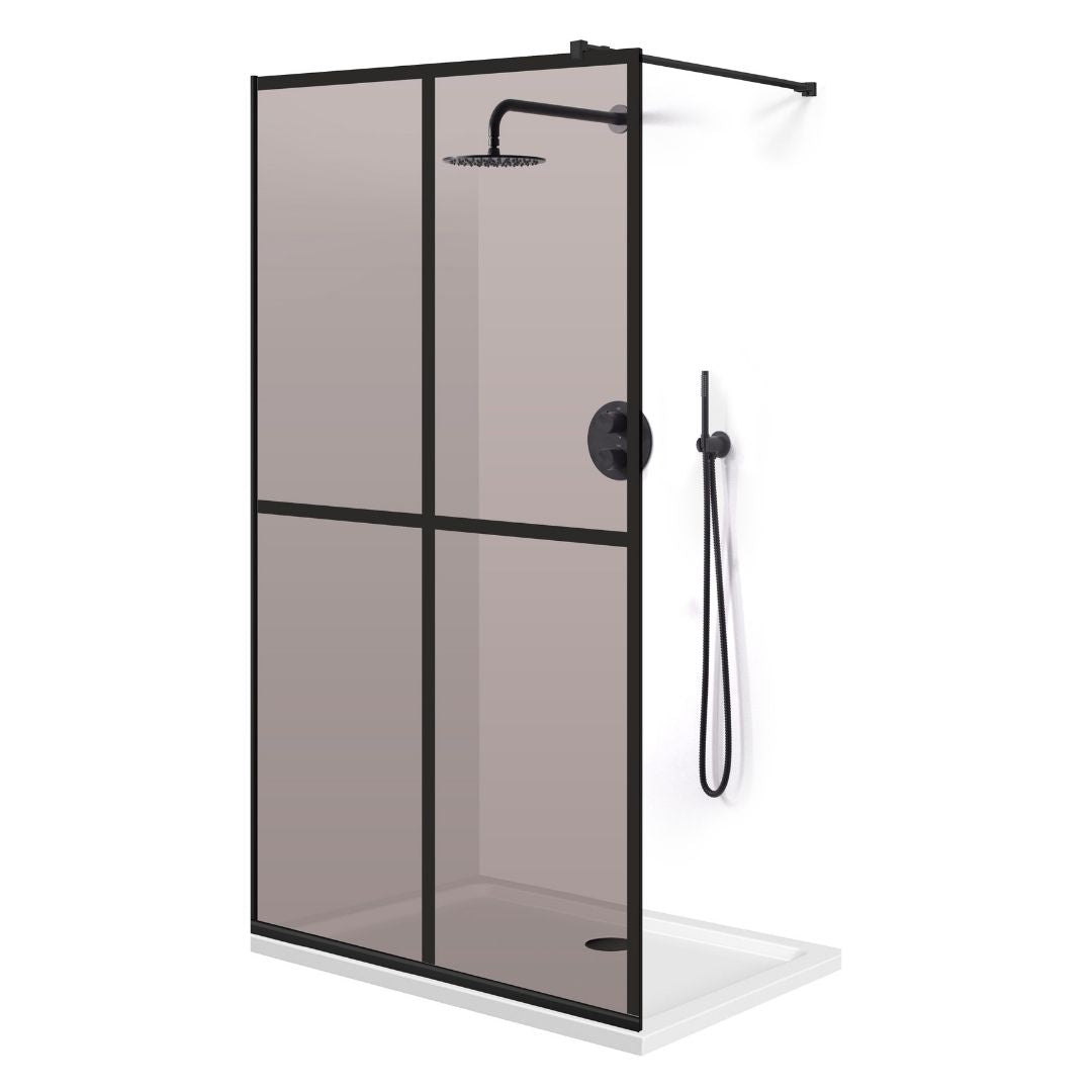 Paravan dus Walk-in, Perete dus Negru, #Bronz #Bronz