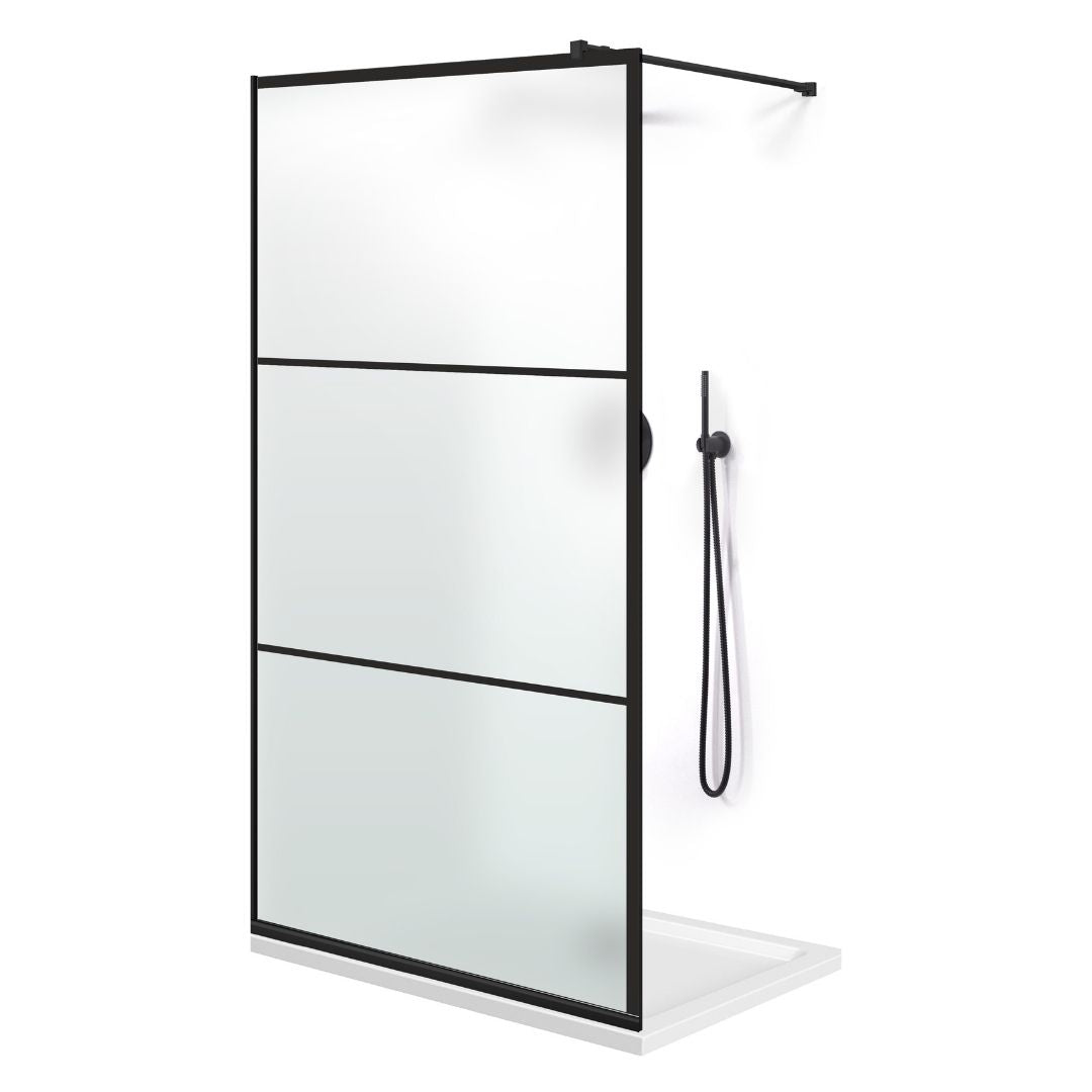Paravan dus Walk-in, Perete dus Negru, #Mat #Matt