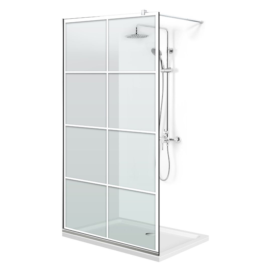 Paravan dus Walk-in, Perete dus Inox, #Clara