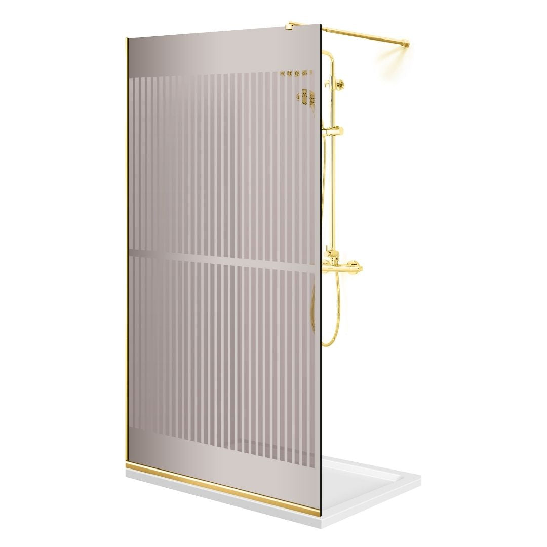 Paravan dus Walk-in, Perete dus Auriu, #Bronz #Bronz