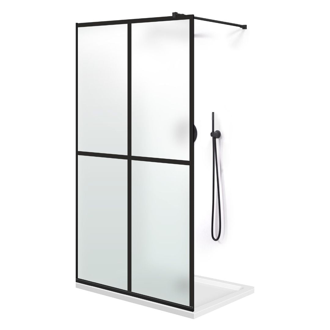 Paravan dus Walk-in, Perete dus Negru, #Mat #Matt