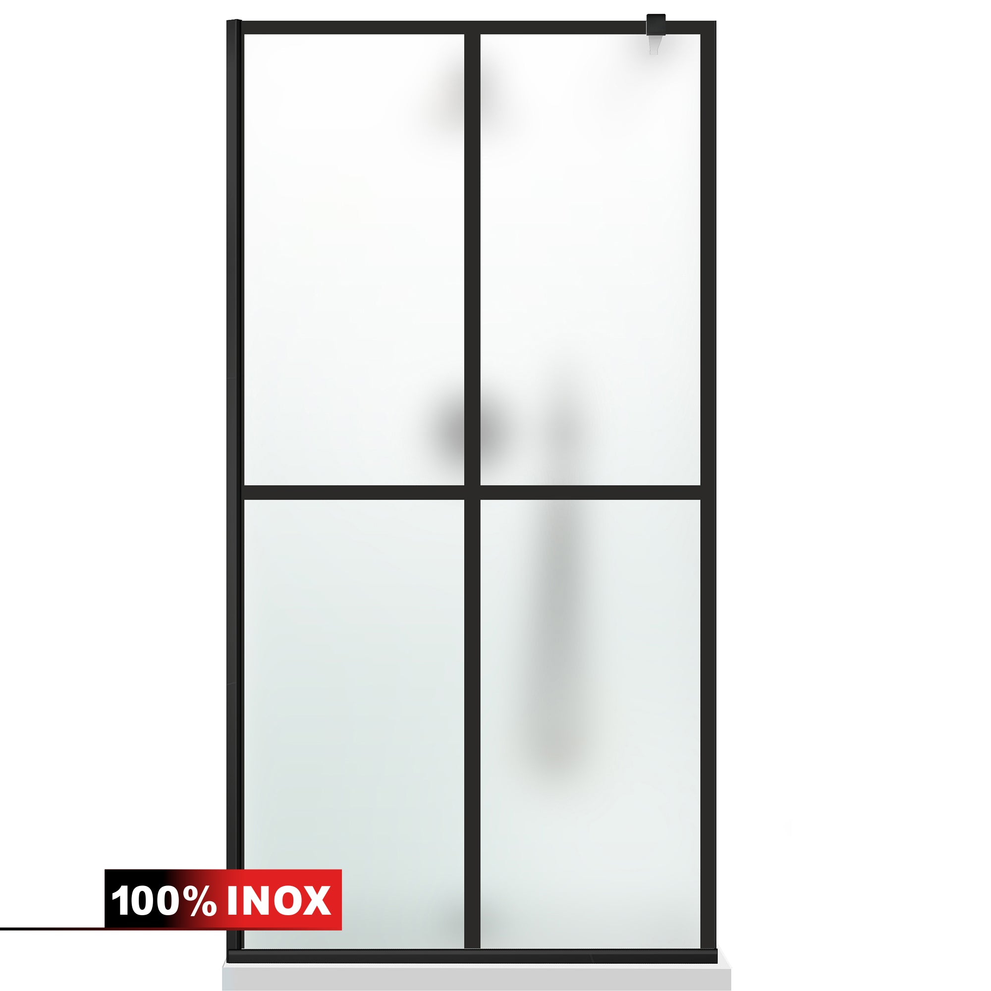Paravan dus Walk-in, Perete dus Negru, #Mat #Matt