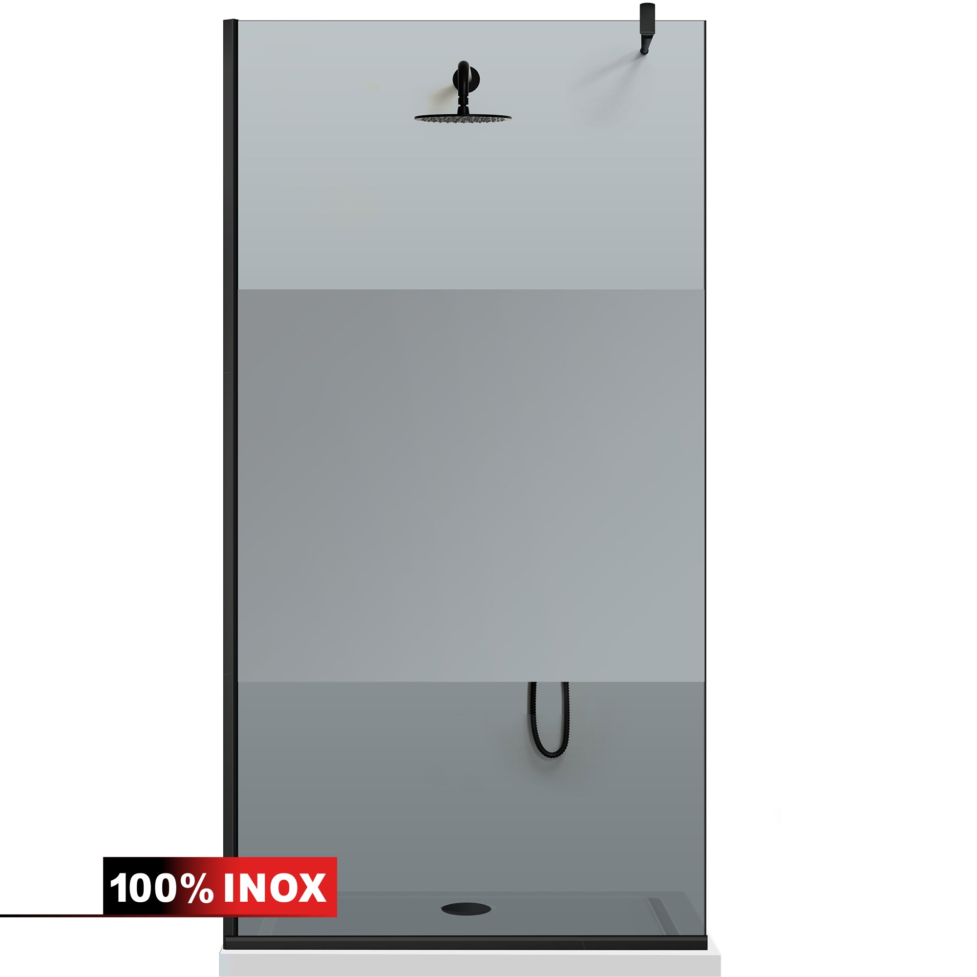 Paravan dus Walk-in, Perete dus Negru, #Gri #Szürke