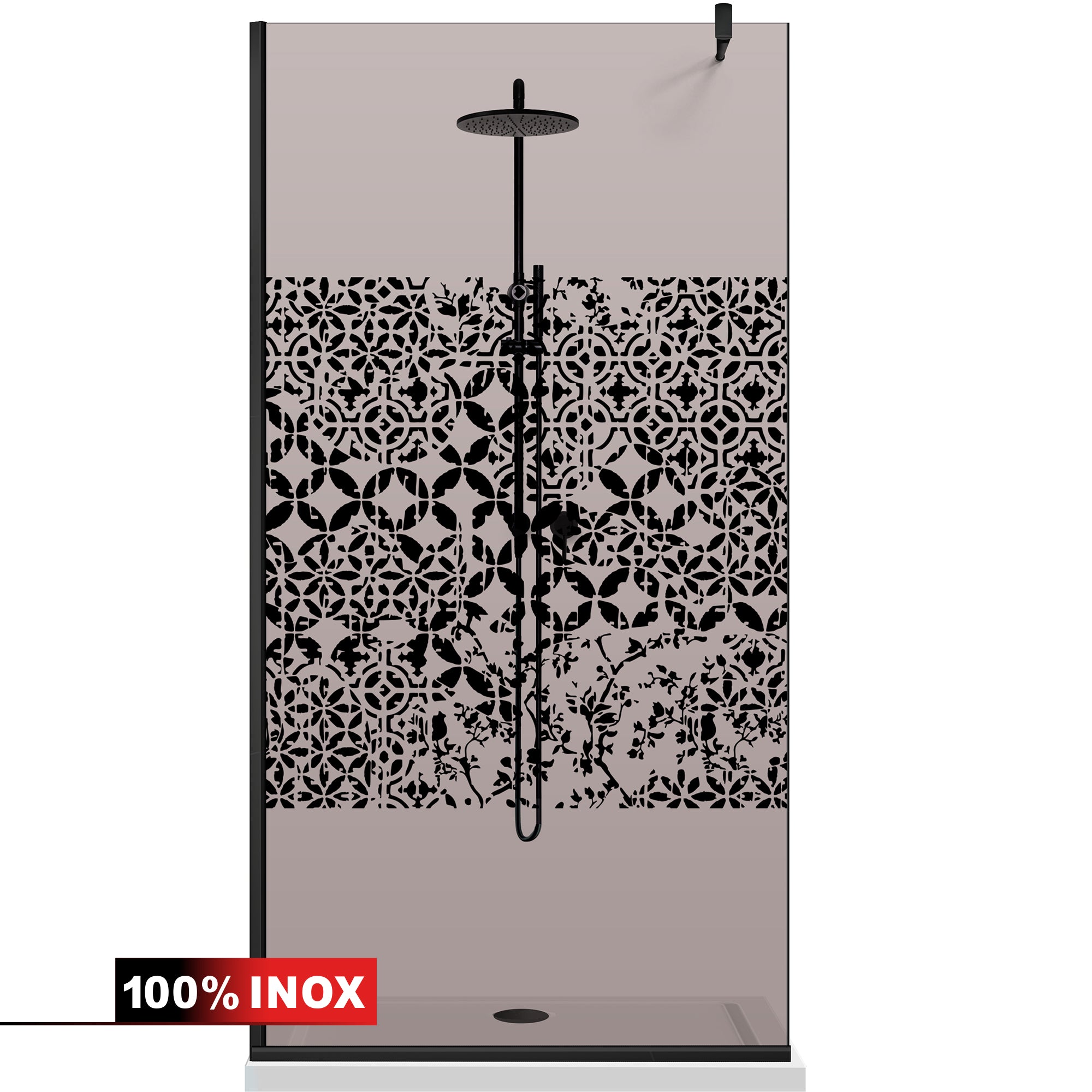 Paravan dus Walk-in, Perete dus Negru, #Bronz #Bronz