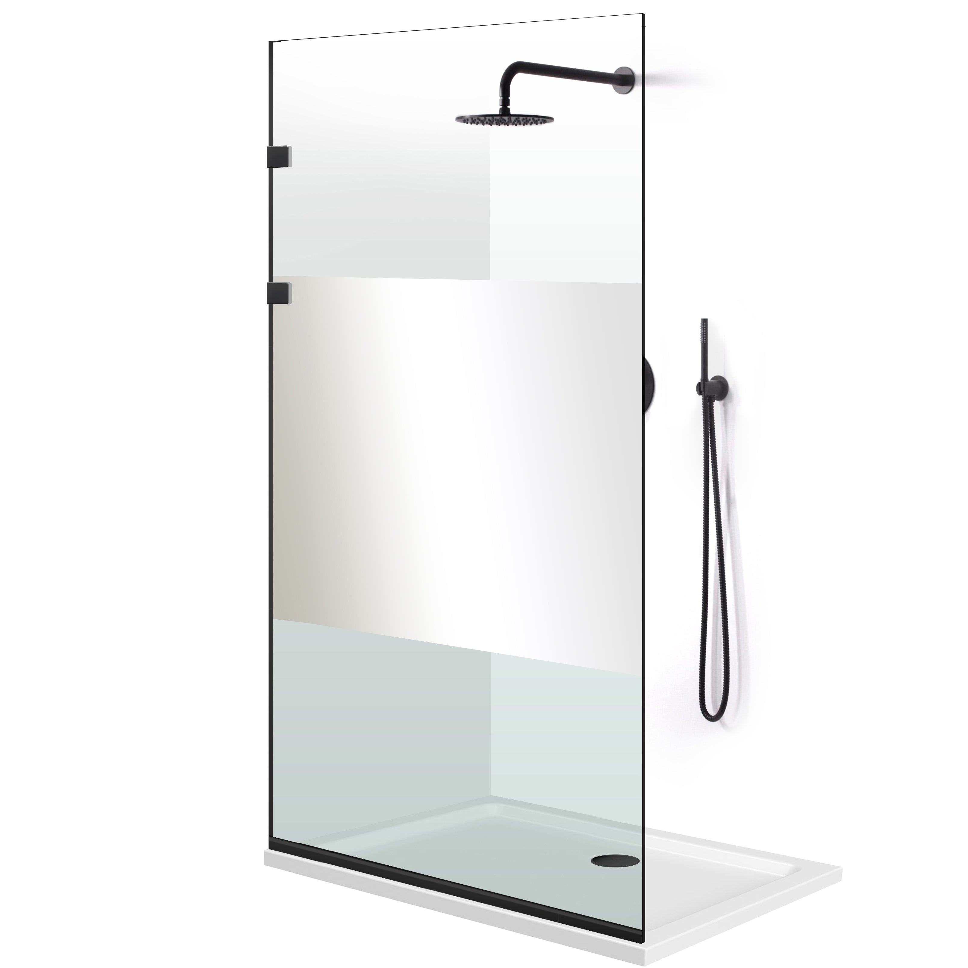 Paravan dus Walk-in, Perete dus Inox, #Clara #Víztiszta