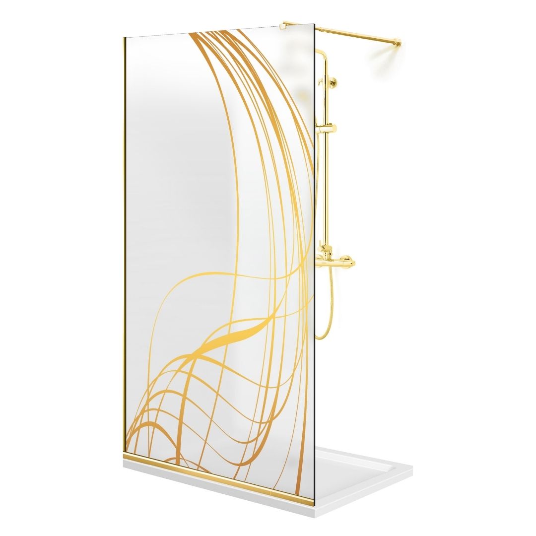 Paravan dus Walk-in, Perete dus Auriu, #Mat #Matt