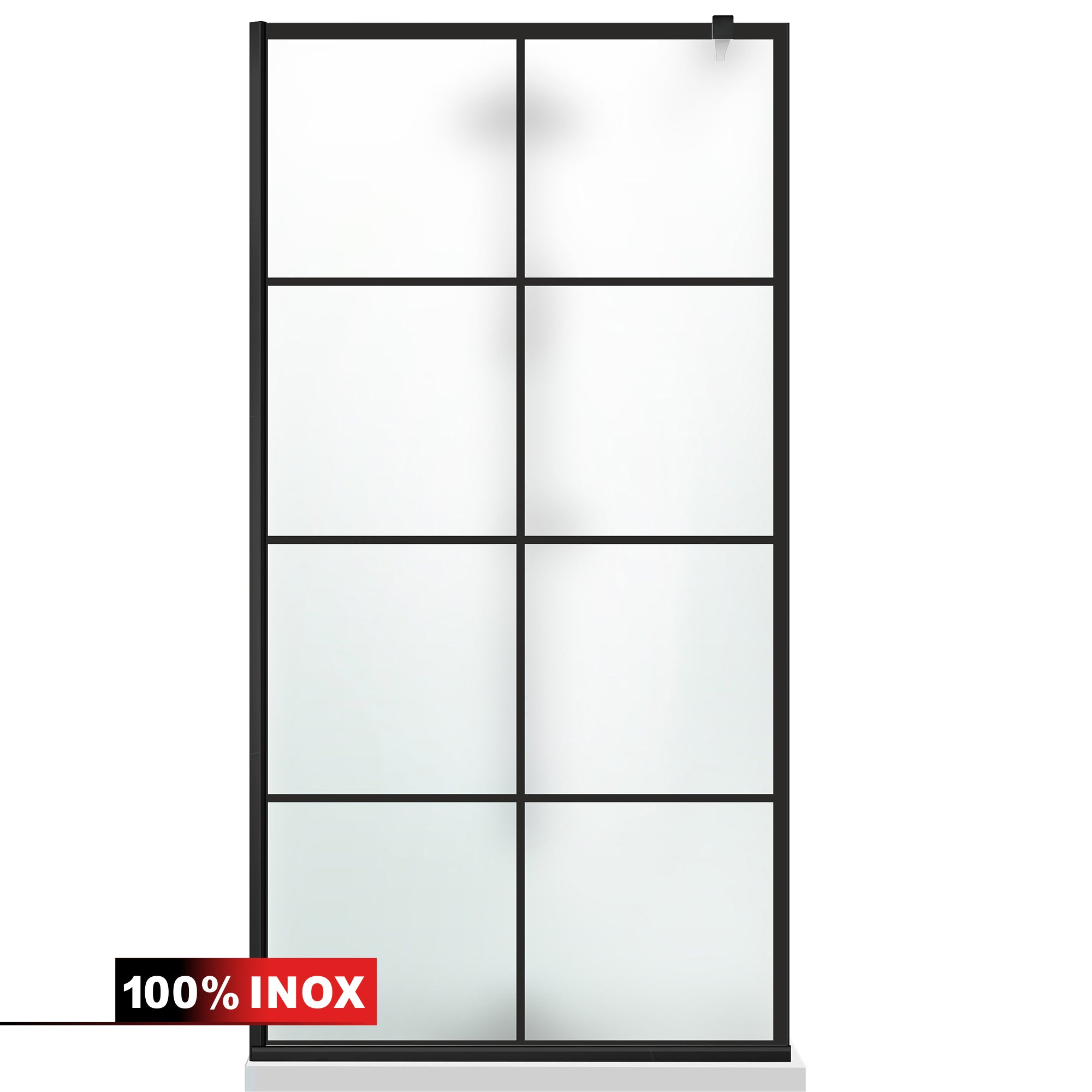 Paravan dus Walk-in, Perete dus Negru, #Mat #Matt