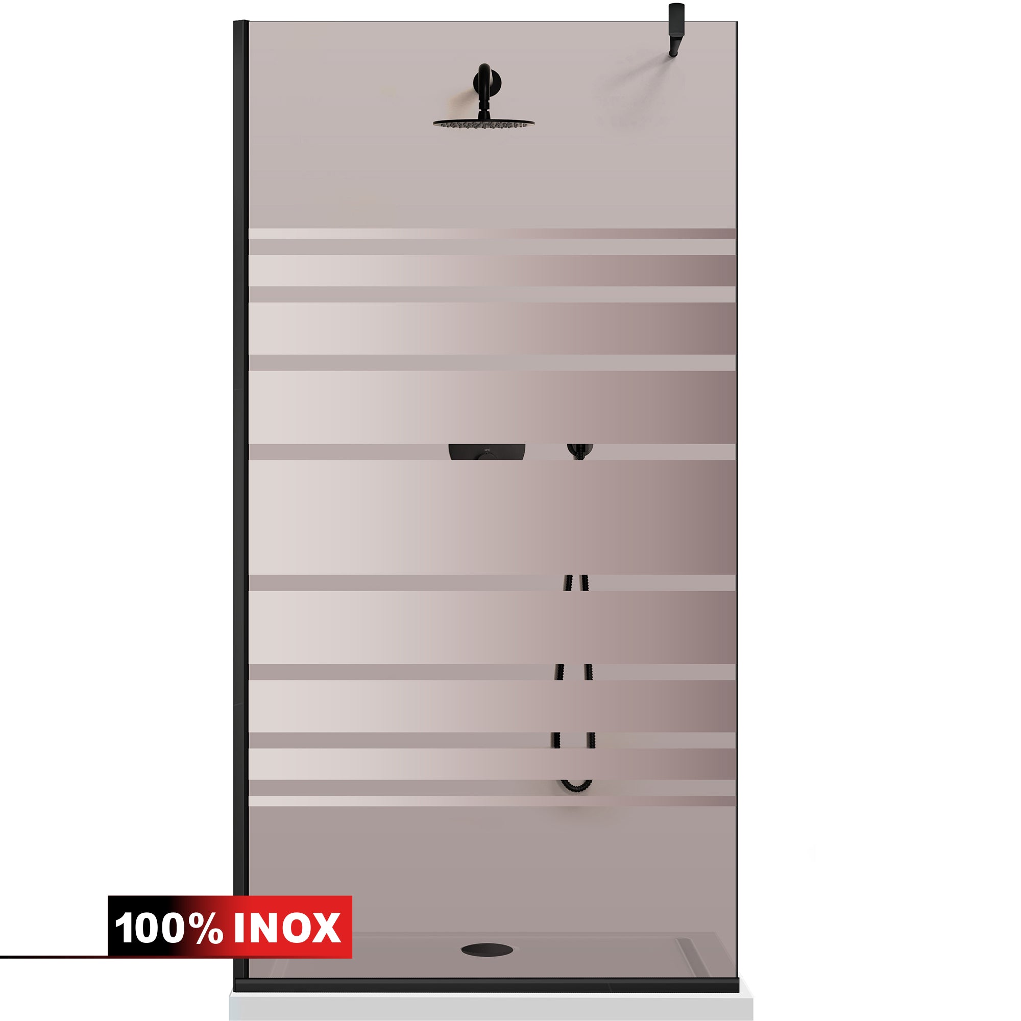 Paravan dus Walk-in, Perete dus Negru, #Bronz #Bronz