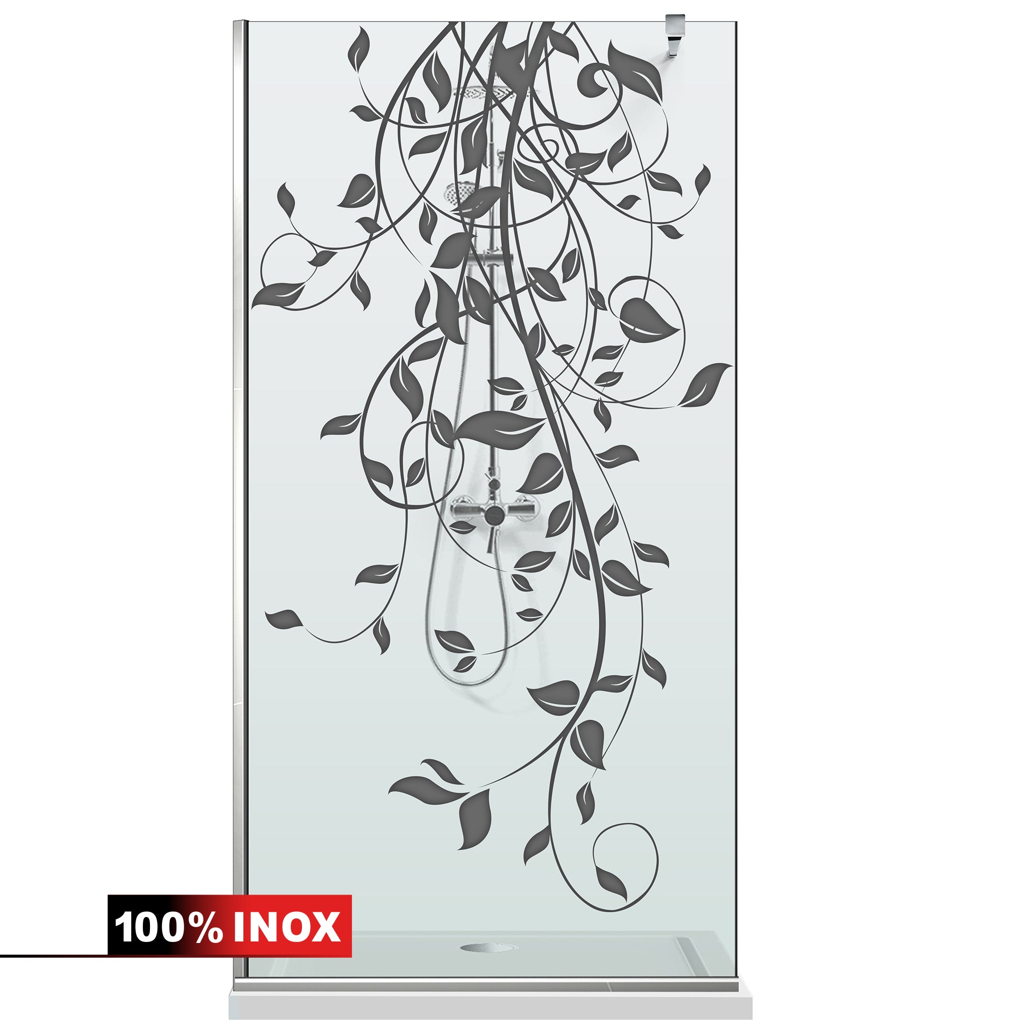 Paravan dus Walk-in, Perete dus Inox, #Clara #Víztiszta