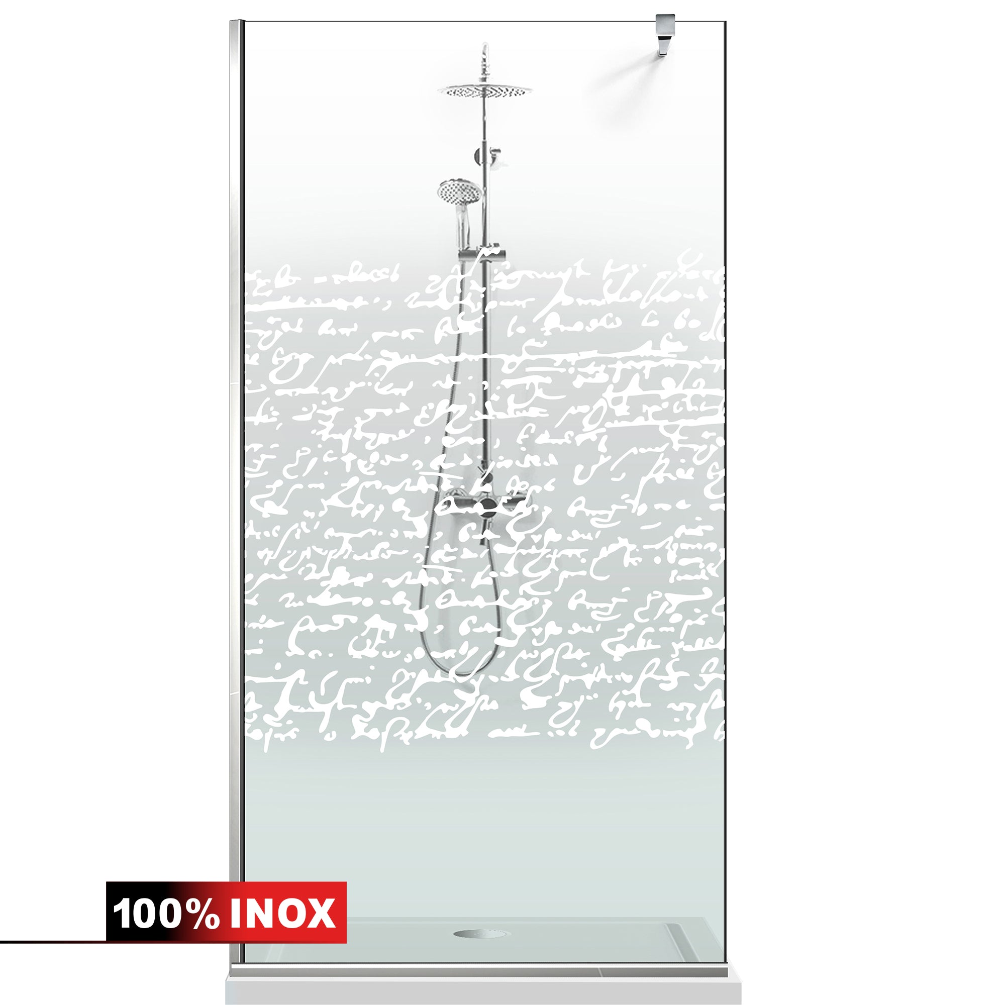 Paravan dus Walk-in, Perete dus Inox, #Clara #Víztiszta