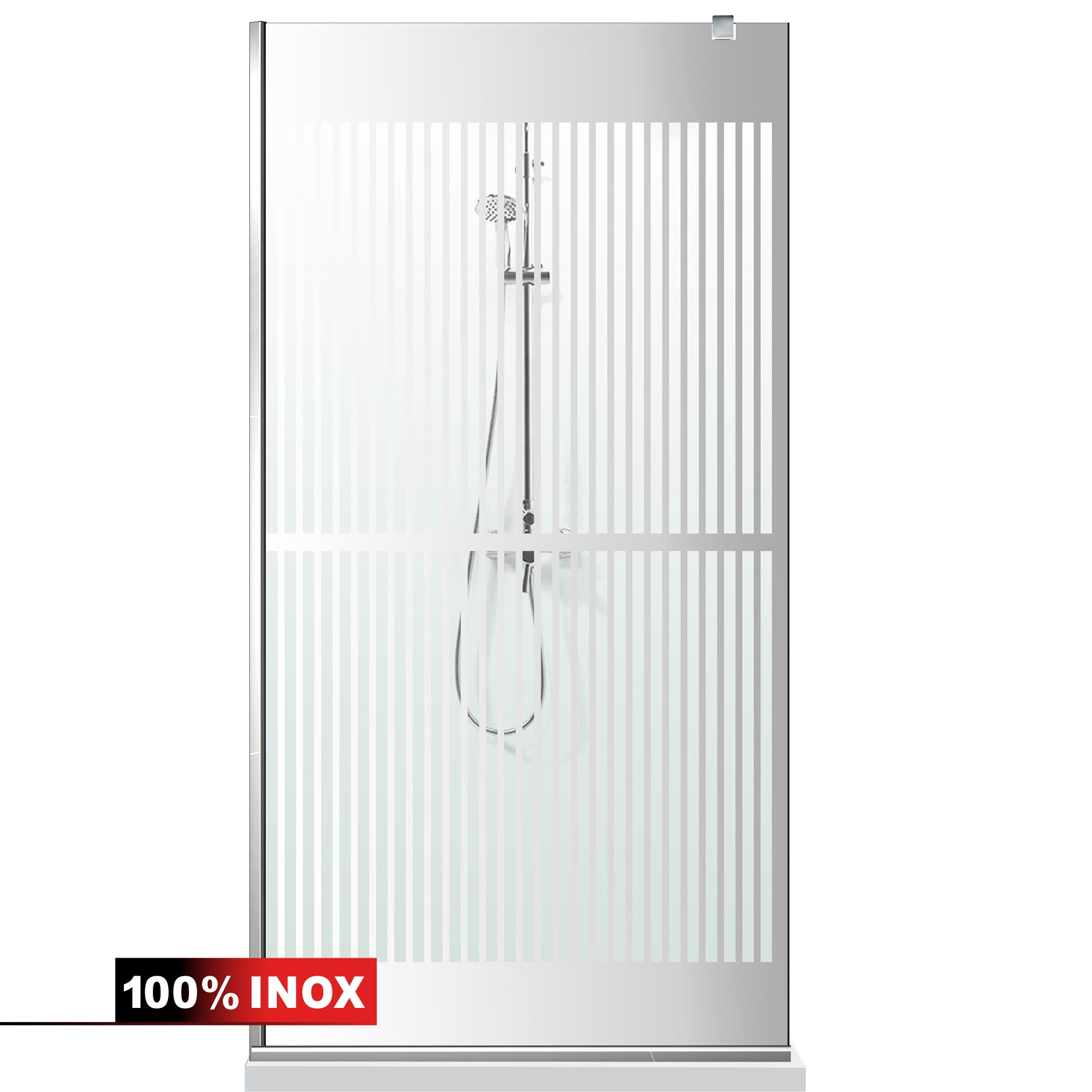 Paravan dus Walk-in, Perete dus Inox, #Clara #Víztiszta