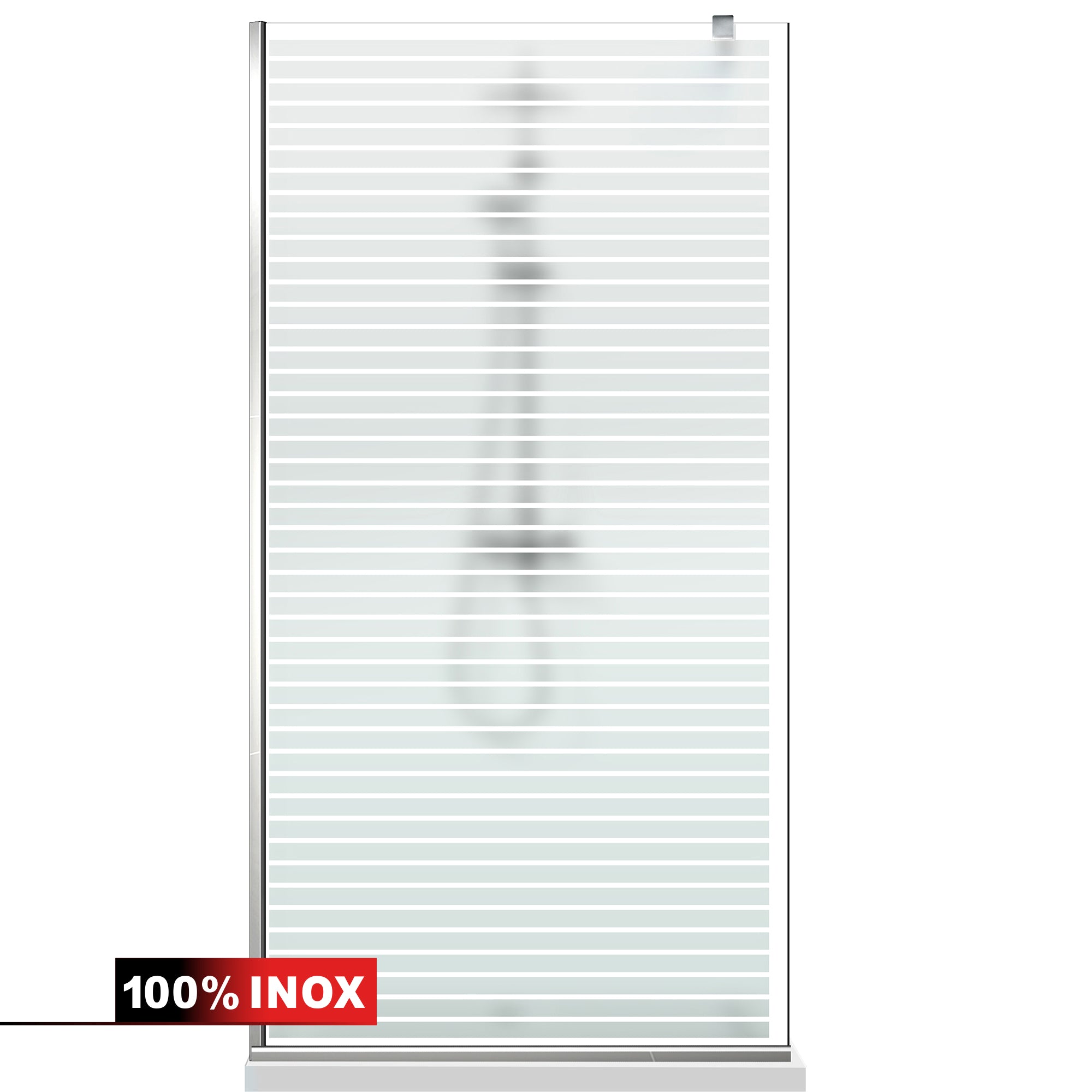 Paravan dus Walk-in, Perete dus Inox, #Mata #Matt