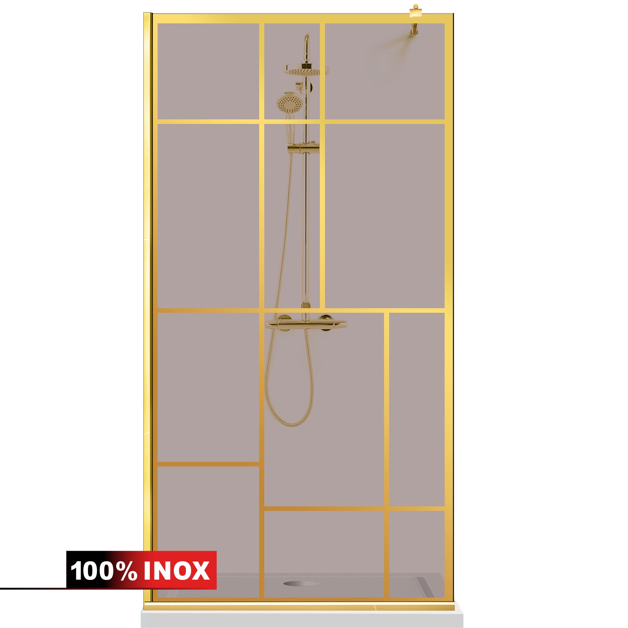 Paravan dus Walk-in, Perete dus Auriu, #Bronz #Bronz