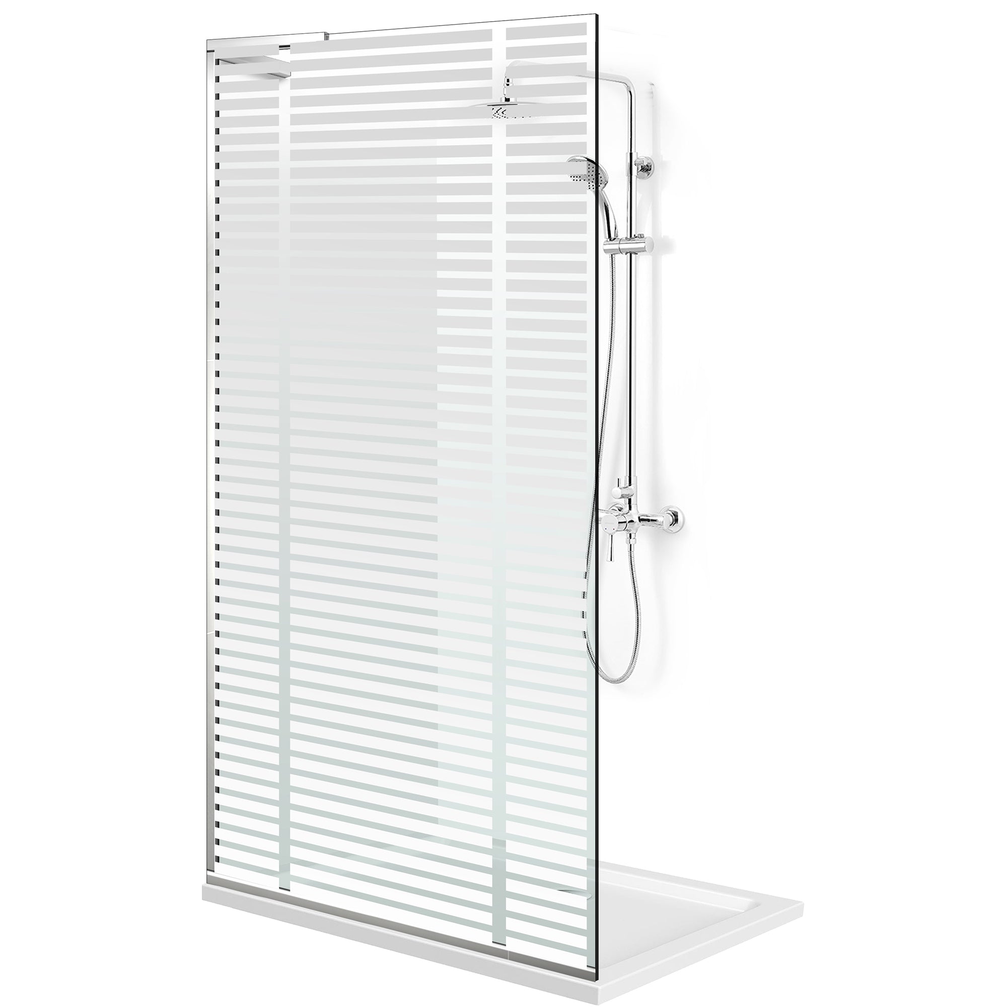 Paravan dus Walk-in, Perete dus Inox, #Clara #Víztiszta