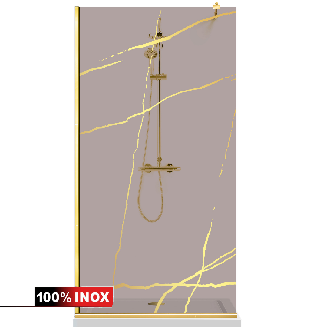 Paravan dus Walk-in, Perete dus Auriu, #Bronz #Bronz