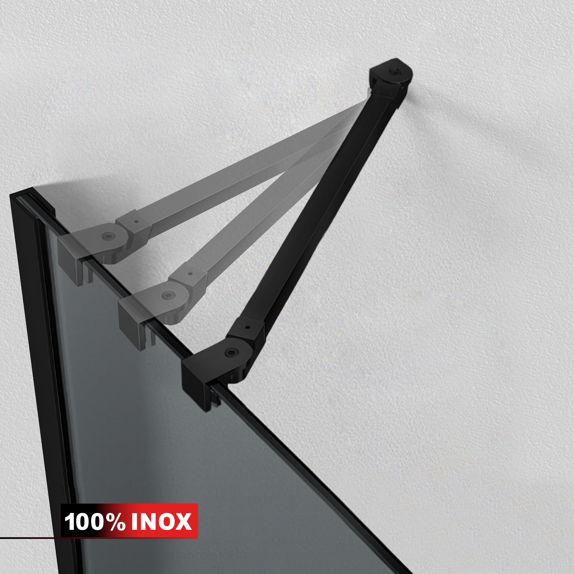 Duschkabine mit Schwingtür #Grau