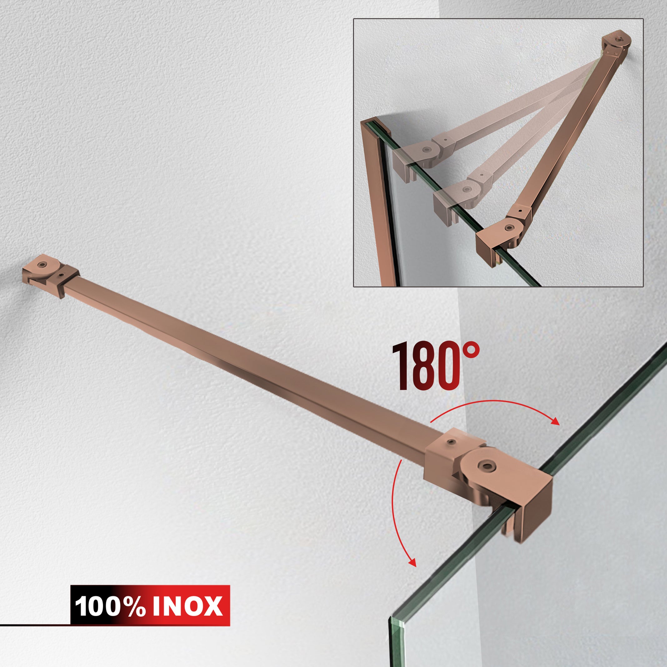 Paravan dus Walk-in, Perete dus Negru, #Clara #Víztiszta