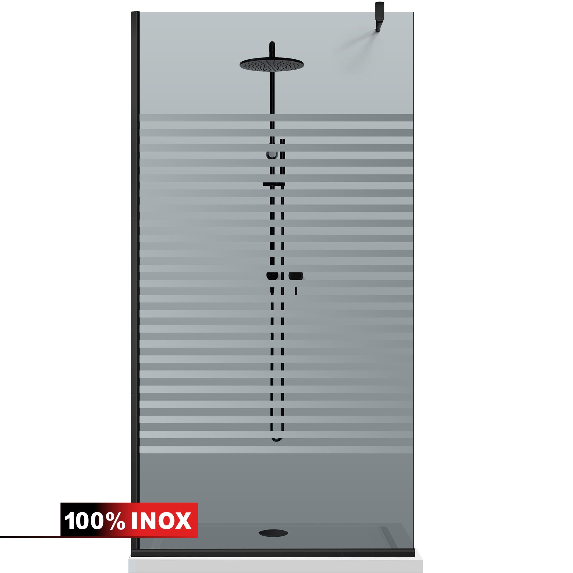 Paravan dus Walk-in, Perete dus Negru, #Gri #Szürke