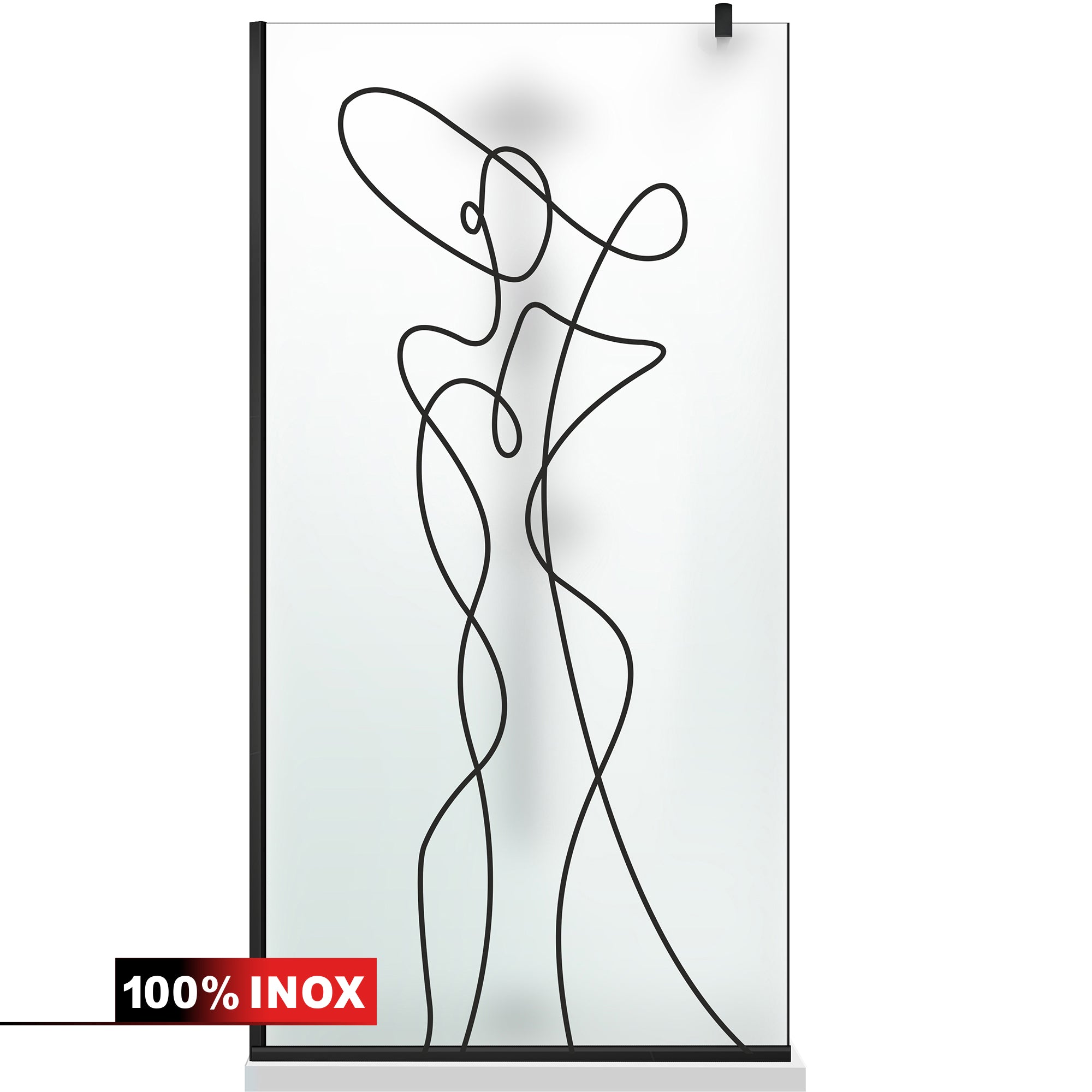 Paravan dus Walk-in, Perete dus Negru, #Mat #Matt