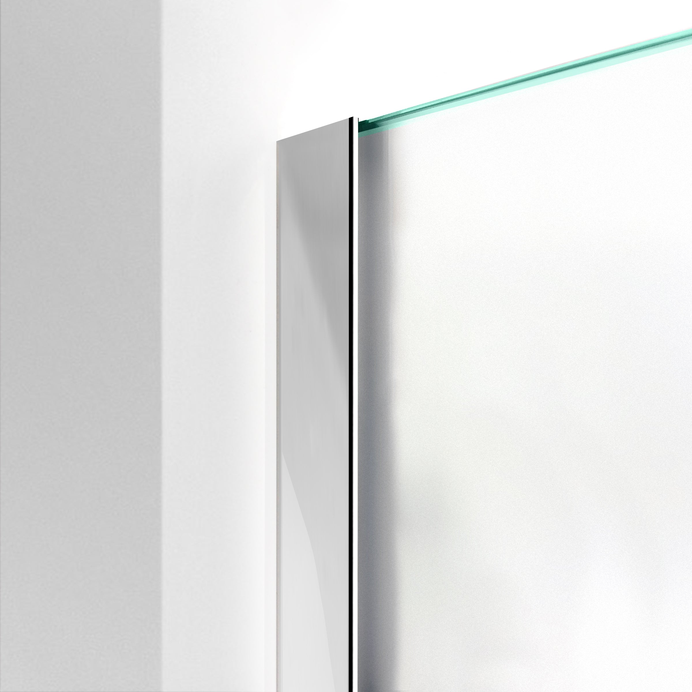Paravan dus Walk-in, Perete dus Inox, #Mata #Matt