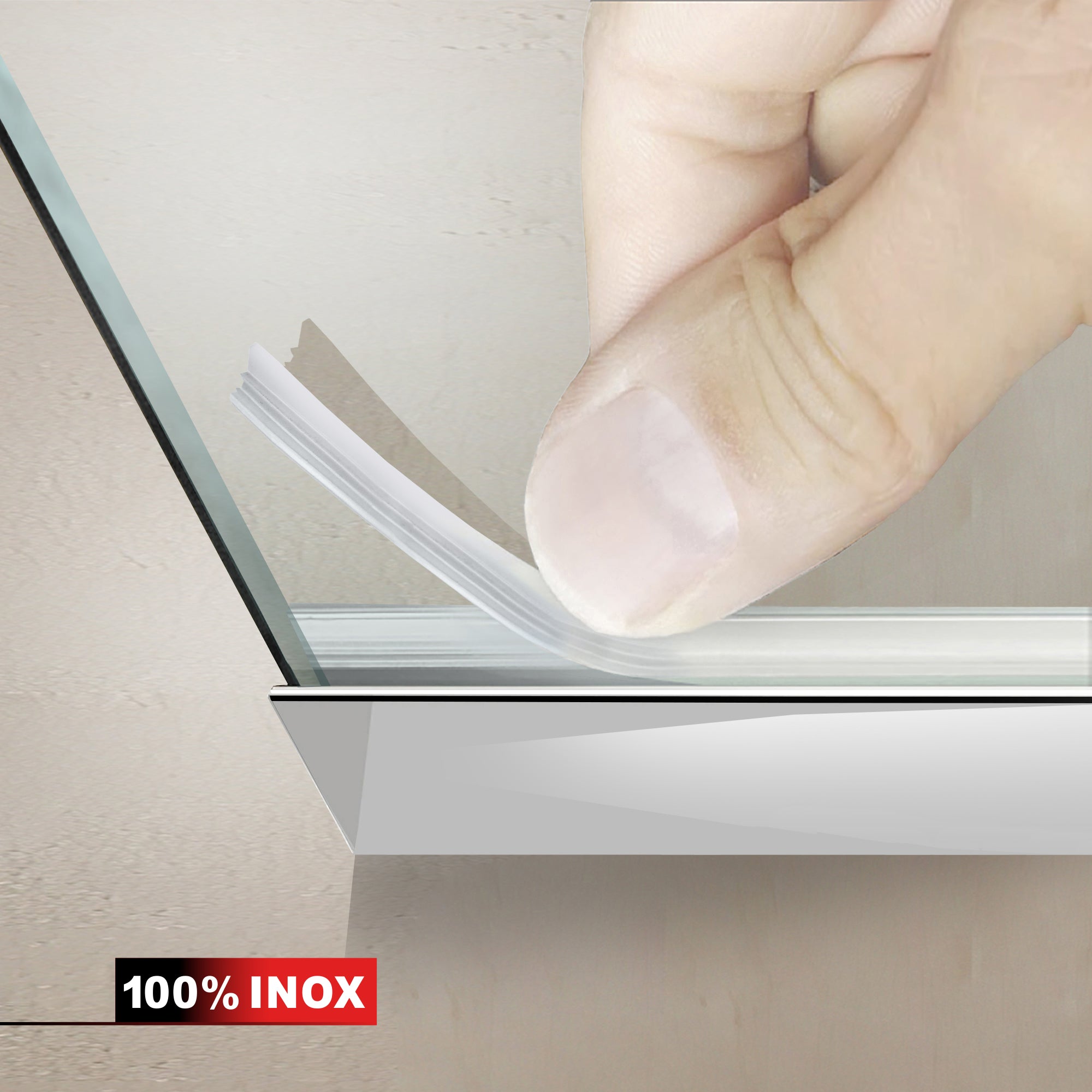 Duschkabine mit Schwingtür #Klar