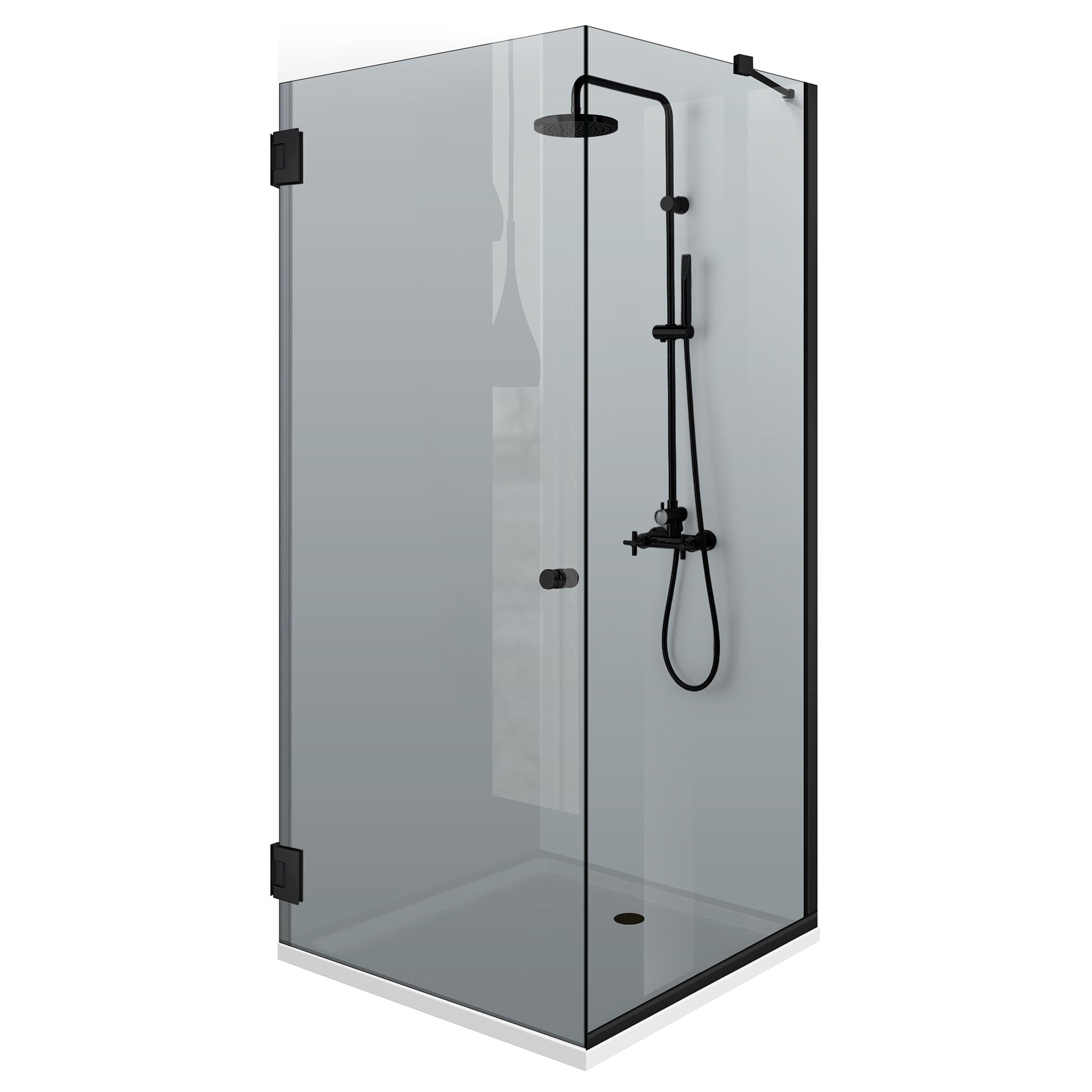Shower enclosure with swing door #Grey