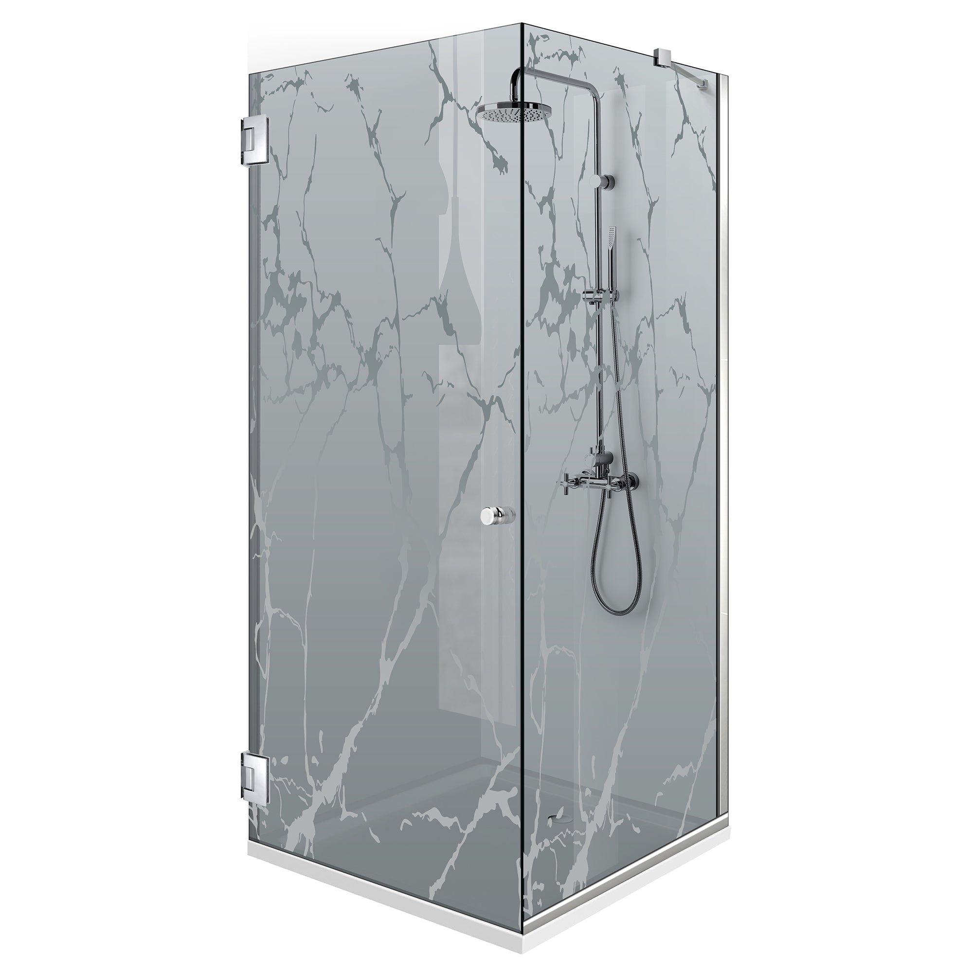 Shower enclosure with swing door #Grey