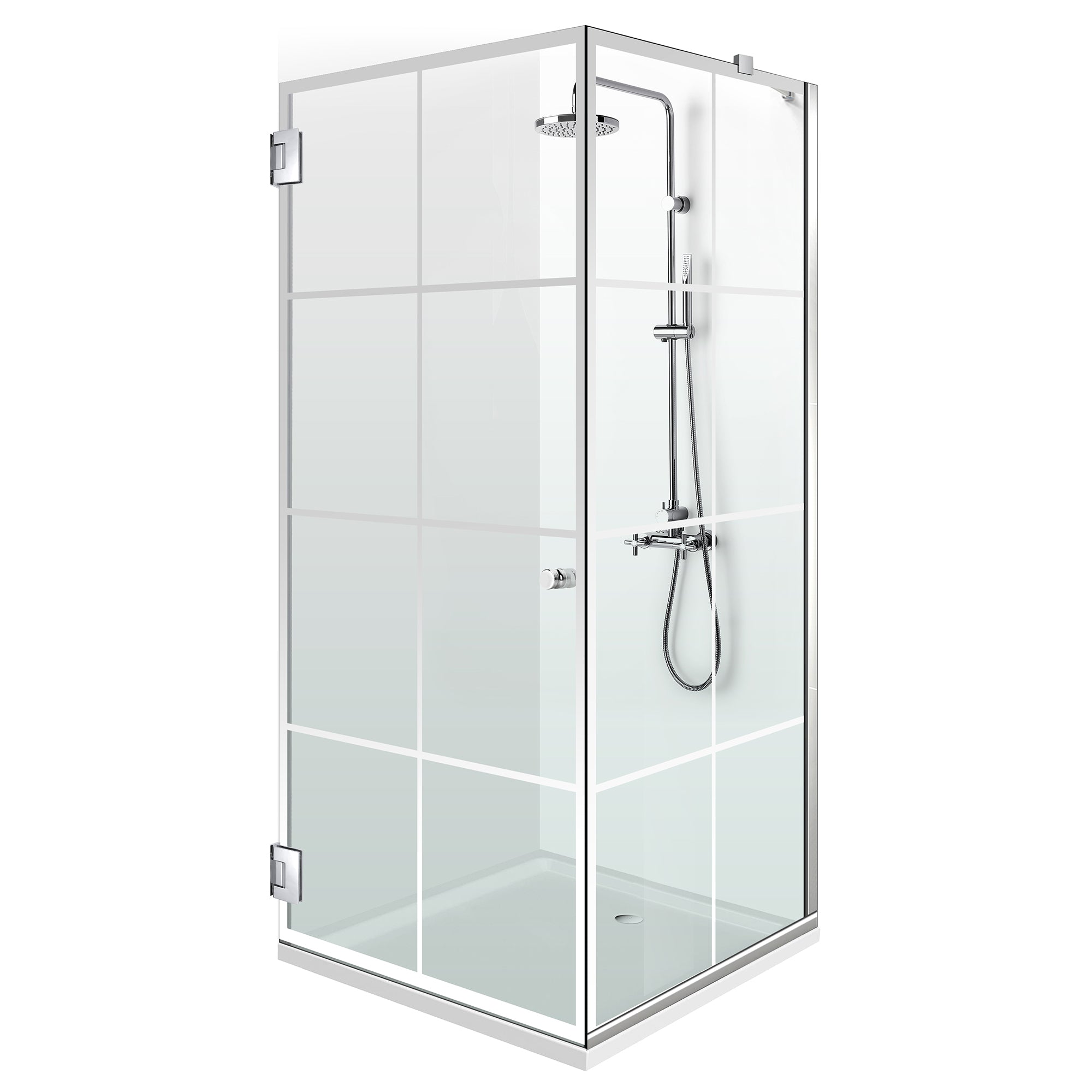 Shower enclosure with swing door #Clear