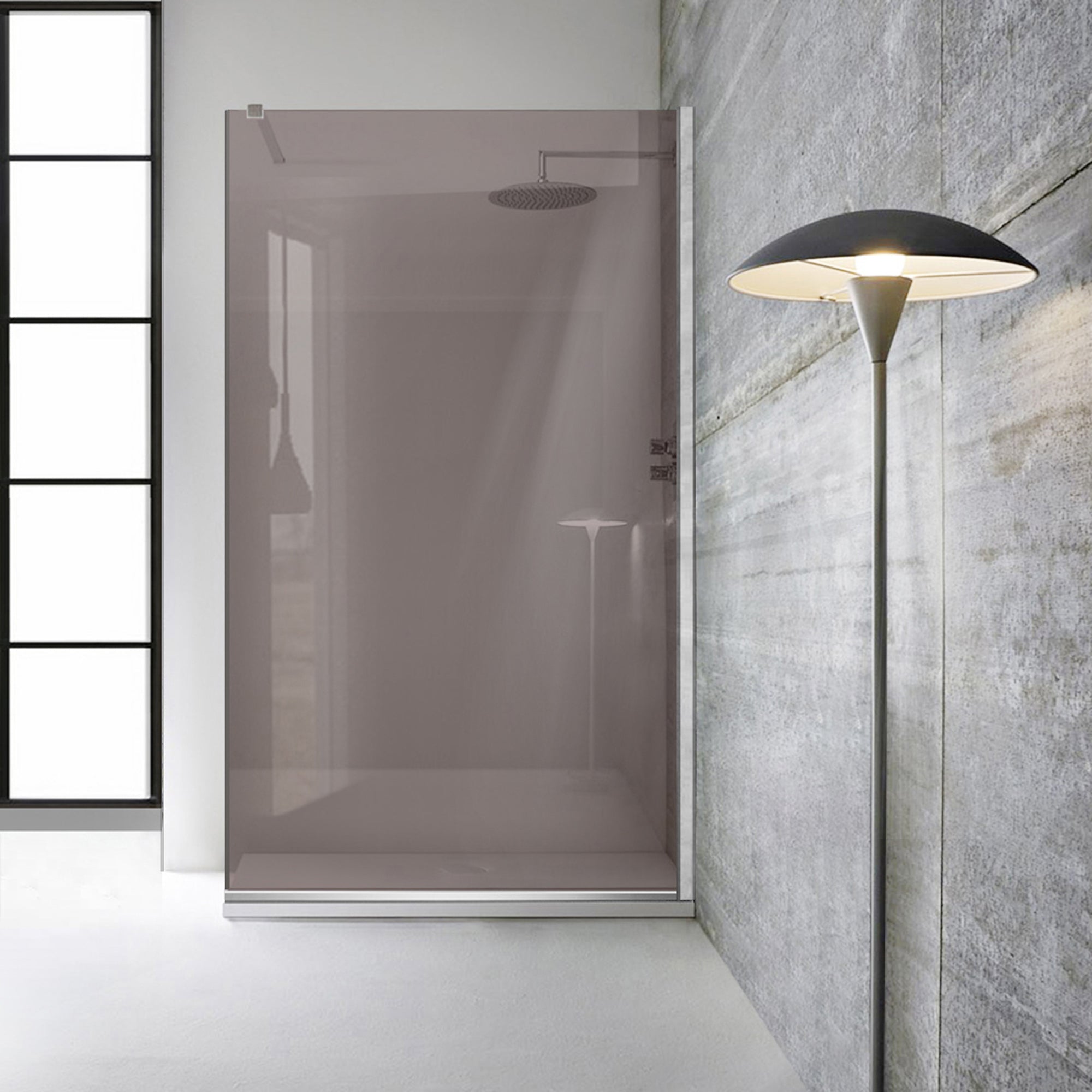 Paravan dus Walk-in, Perete dus Inox, #Bronz #Bronz