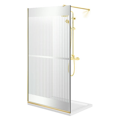 Paravan dus Walk-in, Perete dus  Auriu, #Clara #Víztiszta