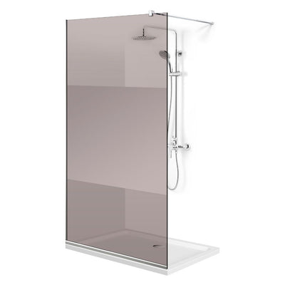 Paravan dus Walk-in, Perete dus  Inox, #Bronz #Bronz