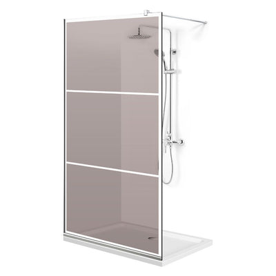 Paravan dus Walk-in, Perete dus  Inox, #Bronz #Bronz