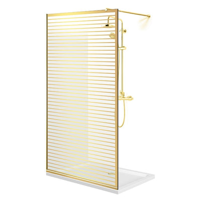 Paravan dus Walk-in, Perete dus  Auriu, #Clara #Víztiszta