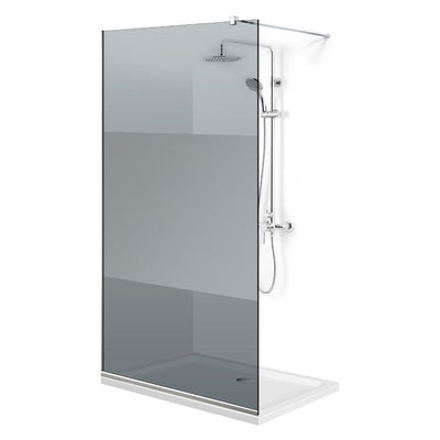 Paravan dus Walk-in, Perete dus  Inox, #Gri #Szürke