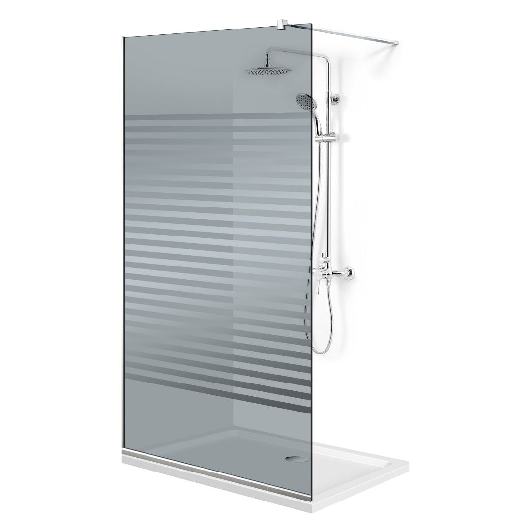 Paravan dus Walk-in, Perete dus  Inox, #Gri #Szürke