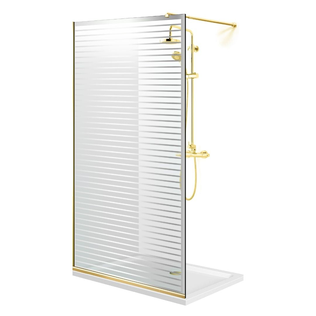 Paravan dus Walk-in, Perete dus  Auriu, #Clara #Víztiszta
