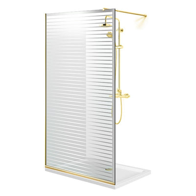 Paravan dus Walk-in, Perete dus  Auriu, #Clara #Víztiszta