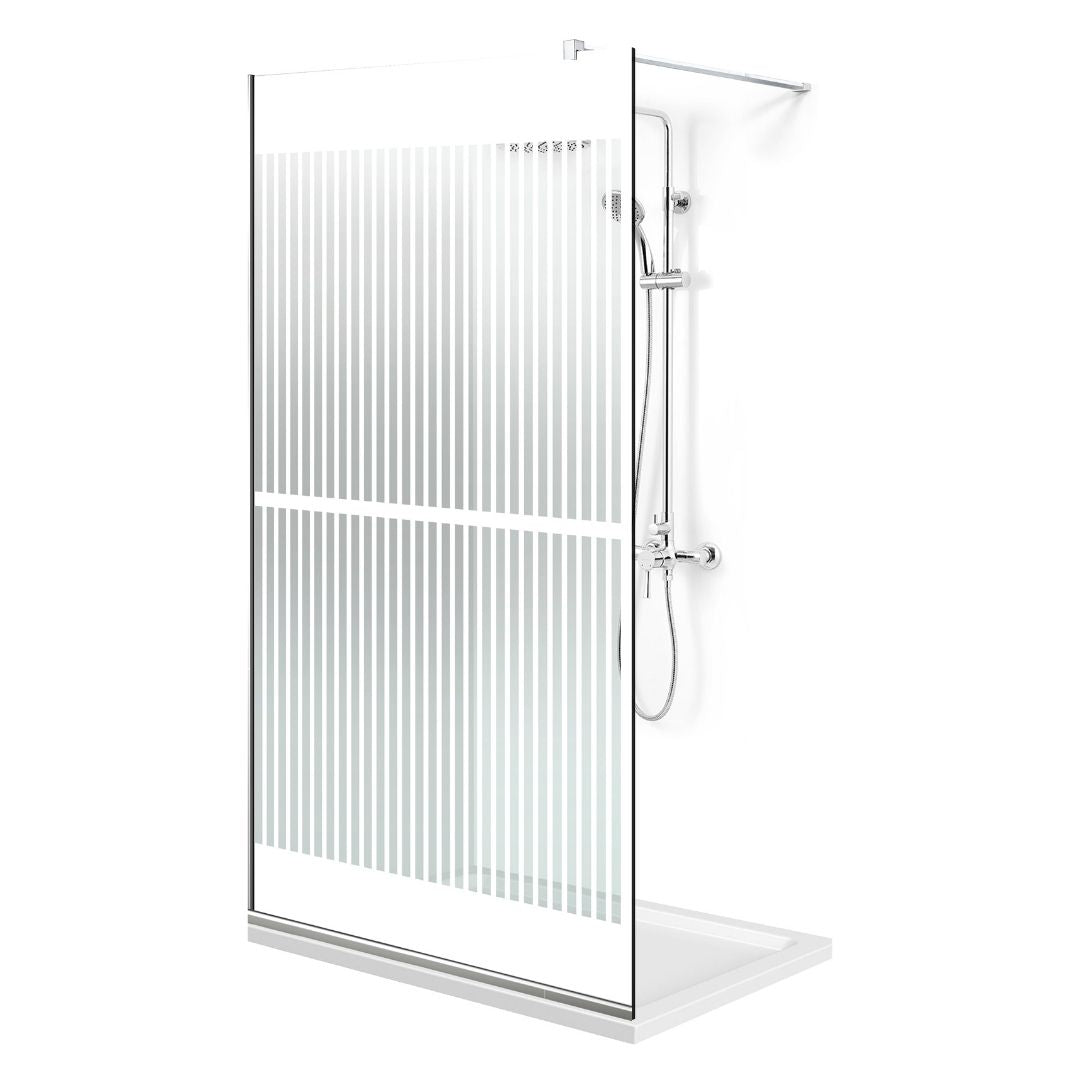 Paravan dus Walk-in, Perete dus  Inox, #Clara #Víztiszta