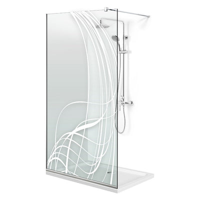 Paravan dus Walk-in, Perete dus  Inox, #Clara #Víztiszta