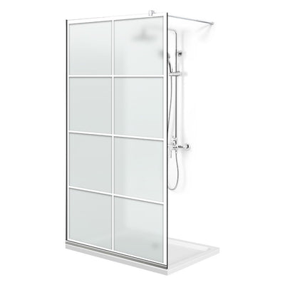 Paravan dus Walk-in, Perete dus  Inox, #Mata #Matt