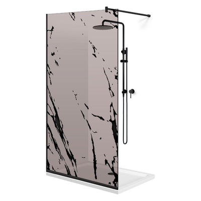 Paravan dus Walk-in, Perete dus  Negru, #Bronz #Bronz