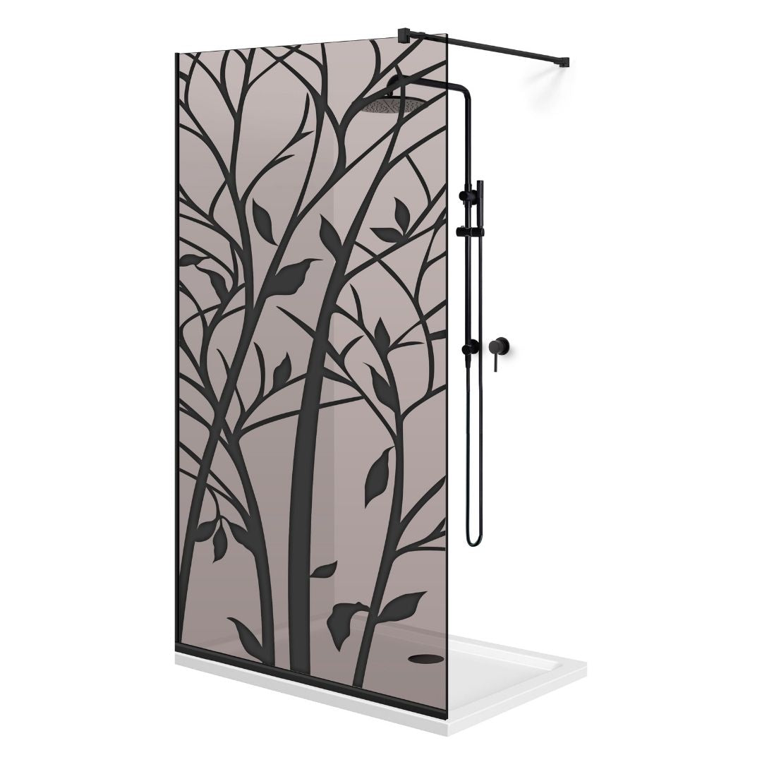 Paravan dus Walk-in, Perete dus  Negru, #Bronz #Bronz