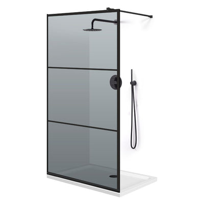 Paravan dus Walk-in, Perete dus  Negru, #Gri #Szürke