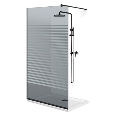 Paravan dus Walk-in, Perete dus  Negru, #Gri #Szürke