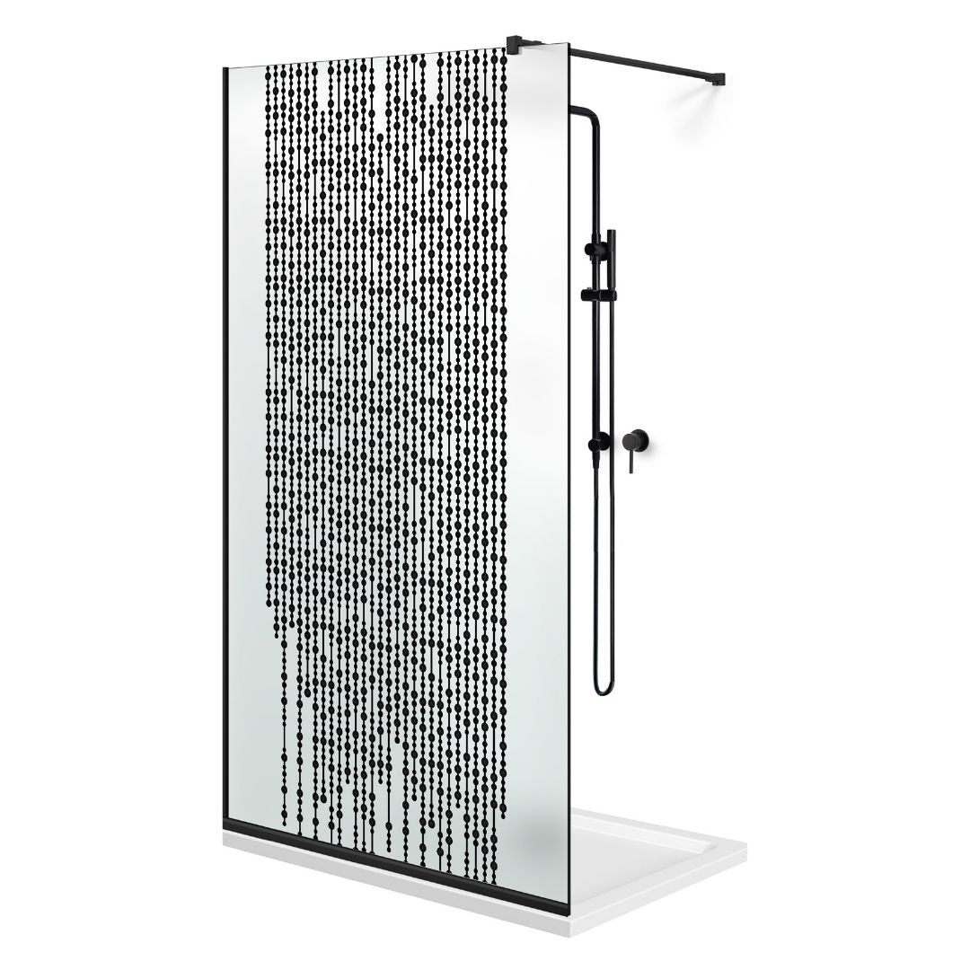 Paravan dus Walk-in, Perete dus  Negru, #Mat #Matt