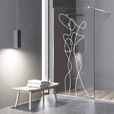 Paravan dus Walk-in, Perete dus Negru, #Clara #Víztiszta