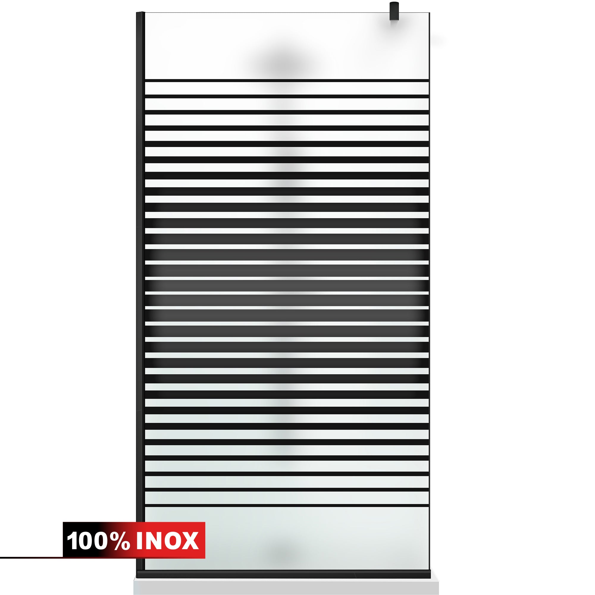Paravan dus Walk-in, Perete dus  Negru, #Mat #Matt