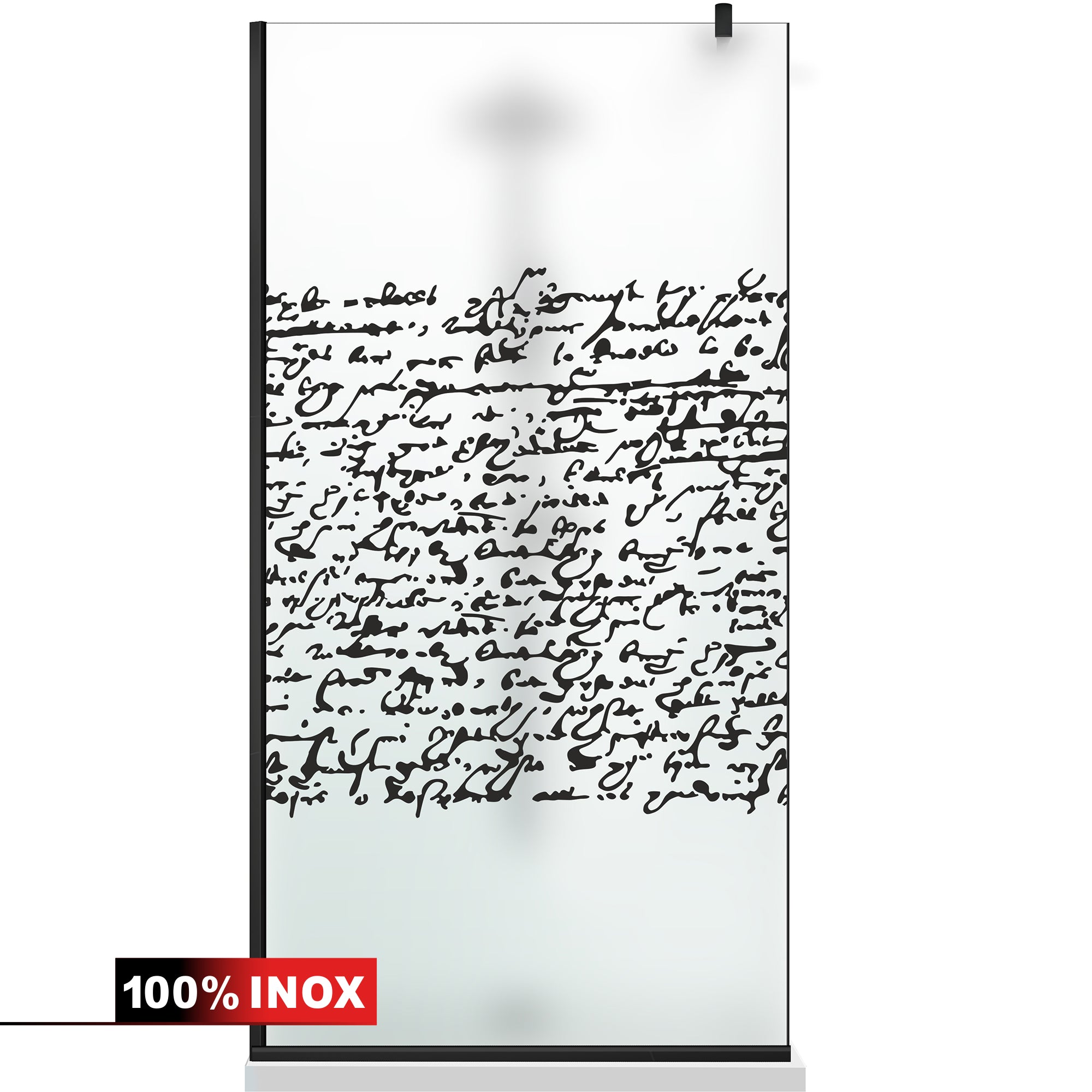Paravan dus Walk-in, Perete dus  Negru, #Mat #Matt